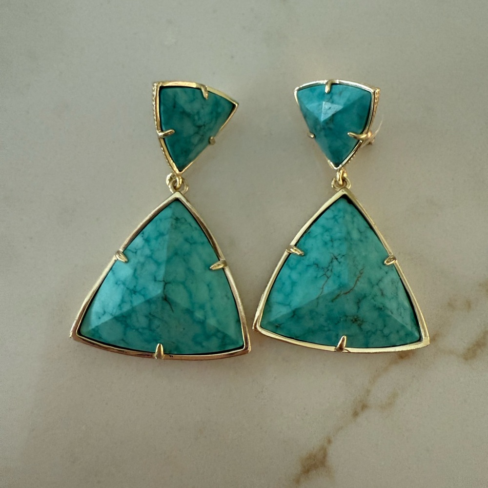 Vintage Kendra Scott Maury Turquoise earrings